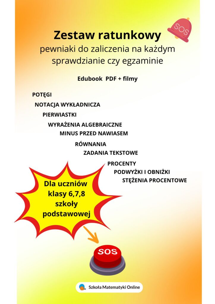 Edubook PDF SOS Zestaw Ratunkowy + rozwiązania zadań na wideo