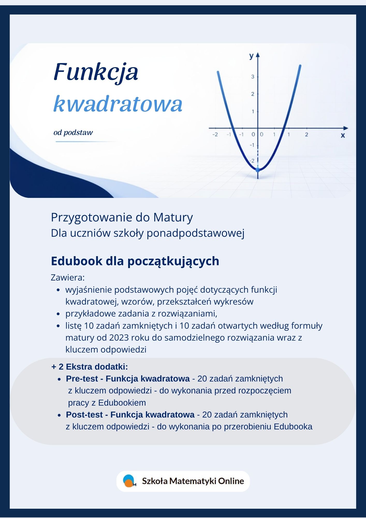 Pakiet do Matury 2027 - Funkcja kwadratowa + mini-kurs z matematyki do Matury + Ciąg arytmetyczny - obrazek 3